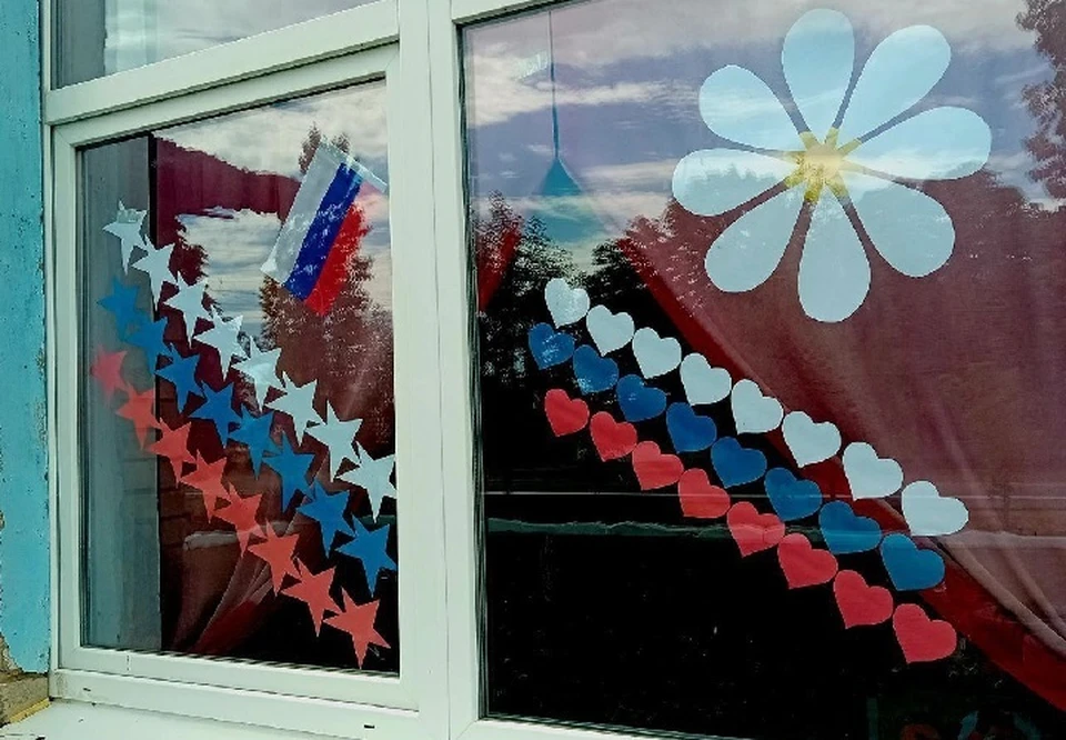 Акция "Окна России" проводится в Херсонской области. Фото: ТГ-канал Павла Филипчука