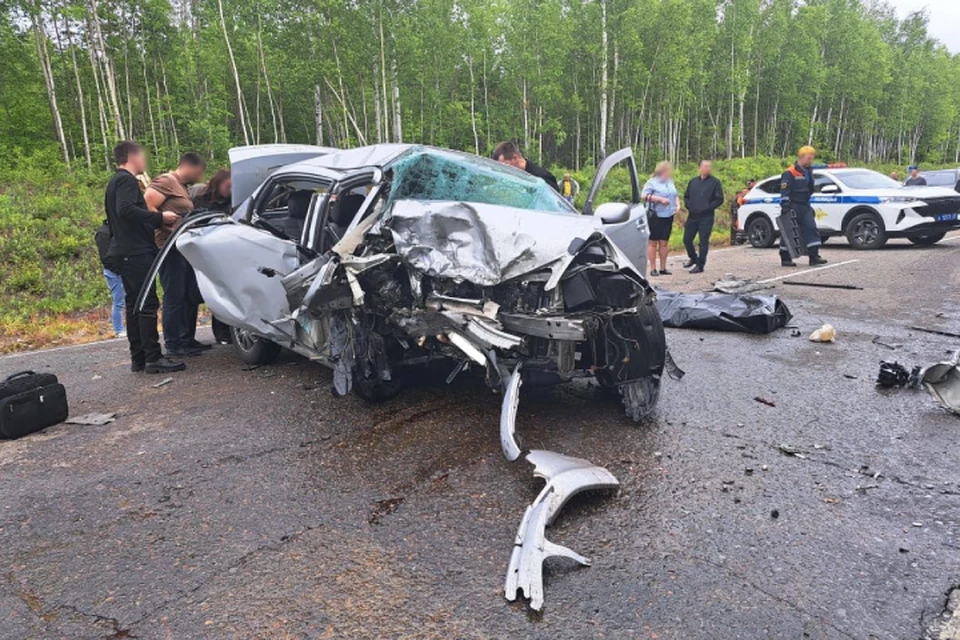 Авария произошла 16 июня на 162 километре трассы Хабаровск-Лидога-Ванино. Фото: УГИБДД УМВД России по Хабаровскому краю