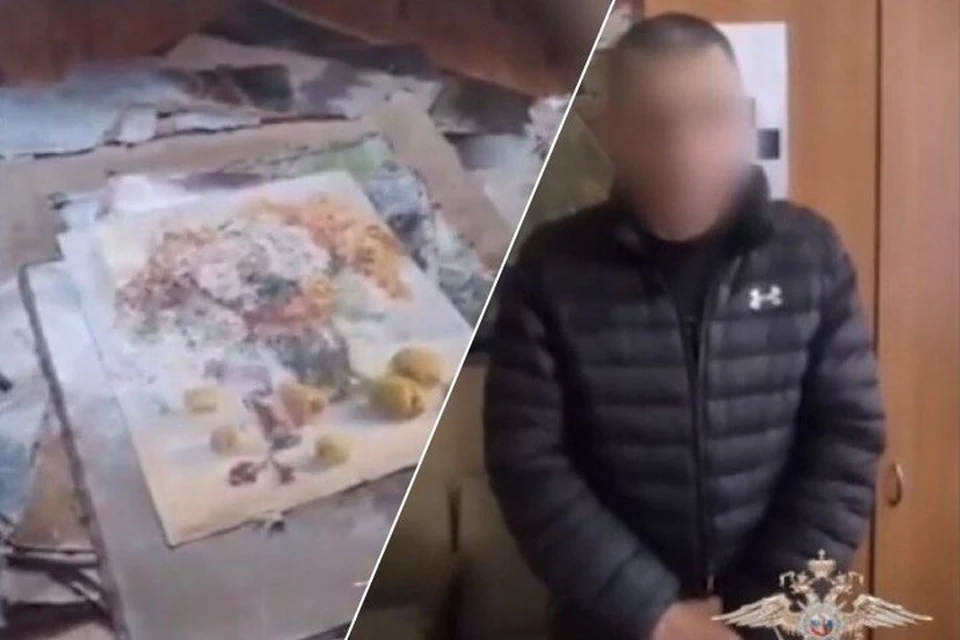 Два жителя Крыма украли 21 картину, но их поймали. Фото: стоп-кадры видео