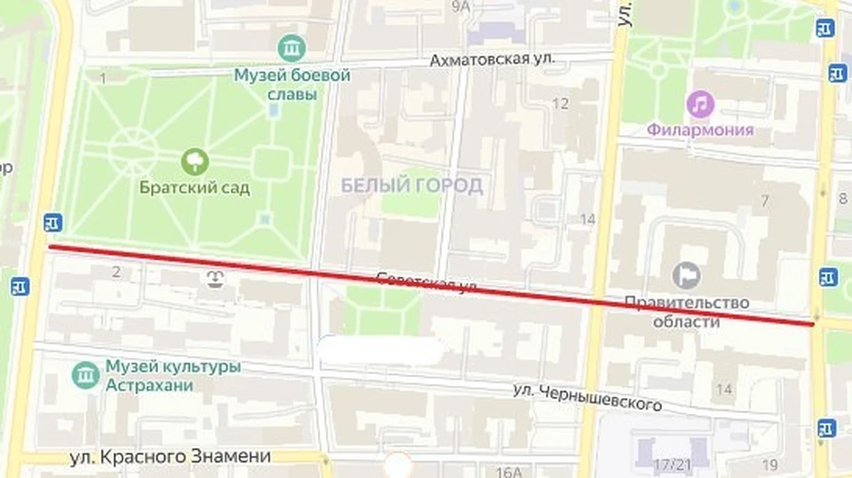 В этот раз проехать нельзя будет по участку улицы Советской от улицы Василия Тредиаковского до Коммунистической