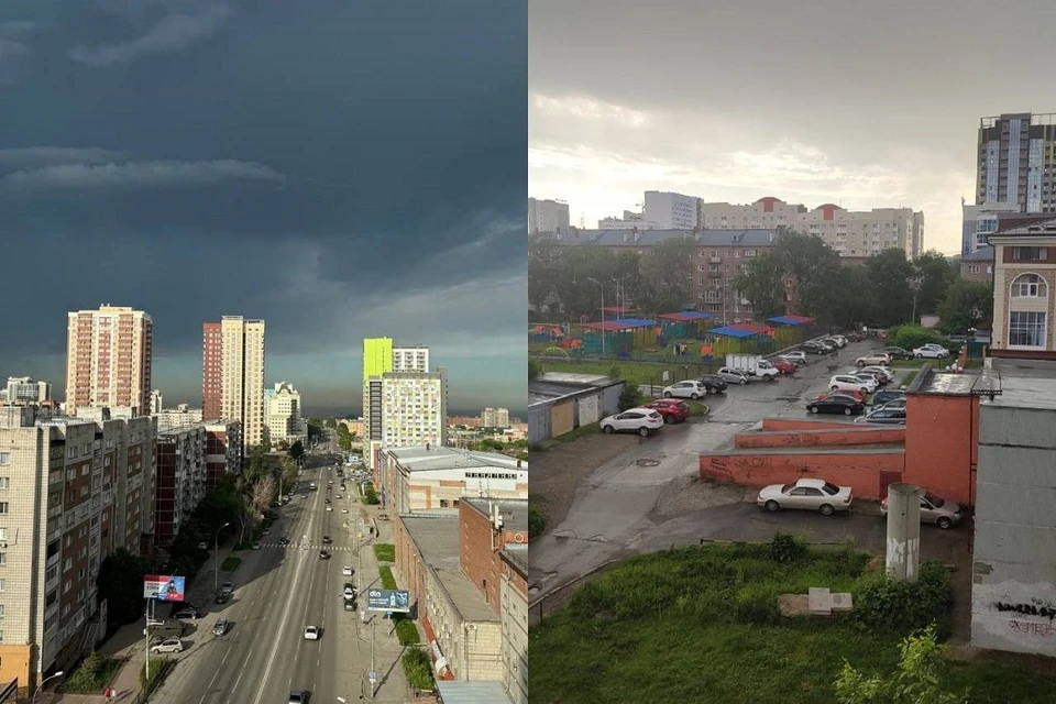 В Новосибирске с утра начался дождь. Фото: Татьяна Соловова, Ксения Полторанина.