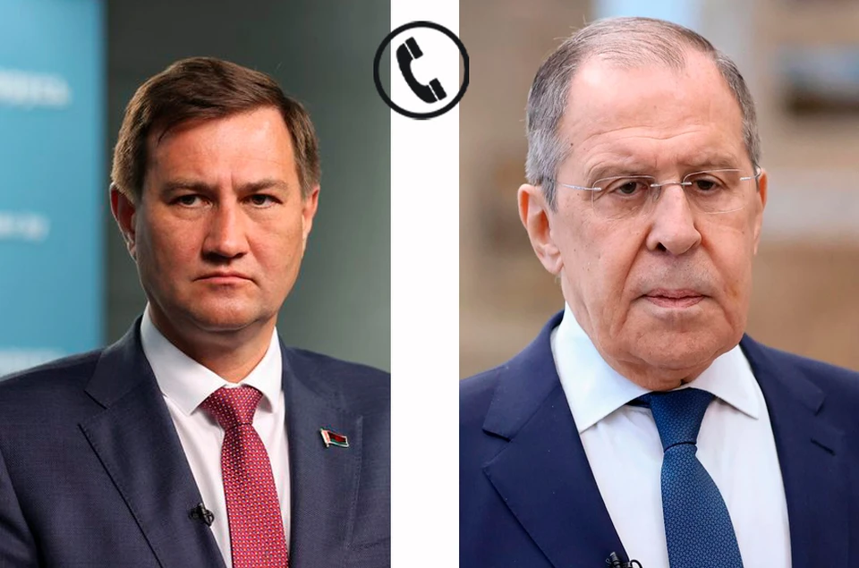 Новый глава МИД Беларуси Максим Рыженков провел телефонный с главой МИД России Сергеем Лавровым. Фото: mfa.gov.by