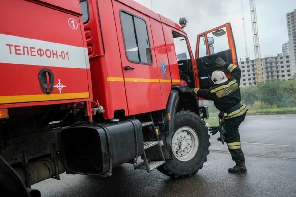 В озере Лотосов загорелся камыш