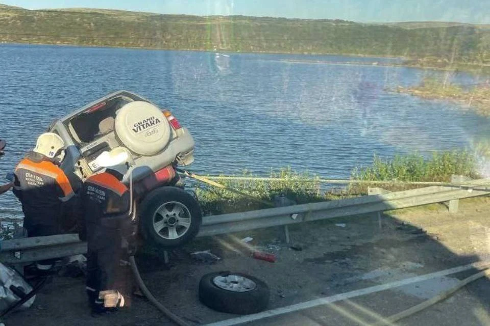 Водитель легковой машины погибла на месте. Фото: УМВД по Мурманской области