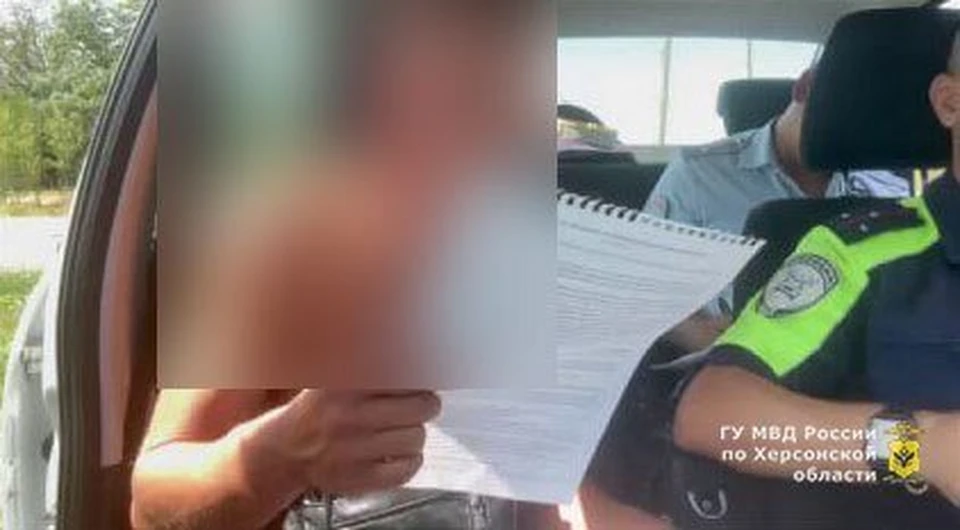 Пойманный в пьяном виде херсонский мотоциклист лишился своего любимого "байка". Фото: ГУ МВД России по Херсонской области.