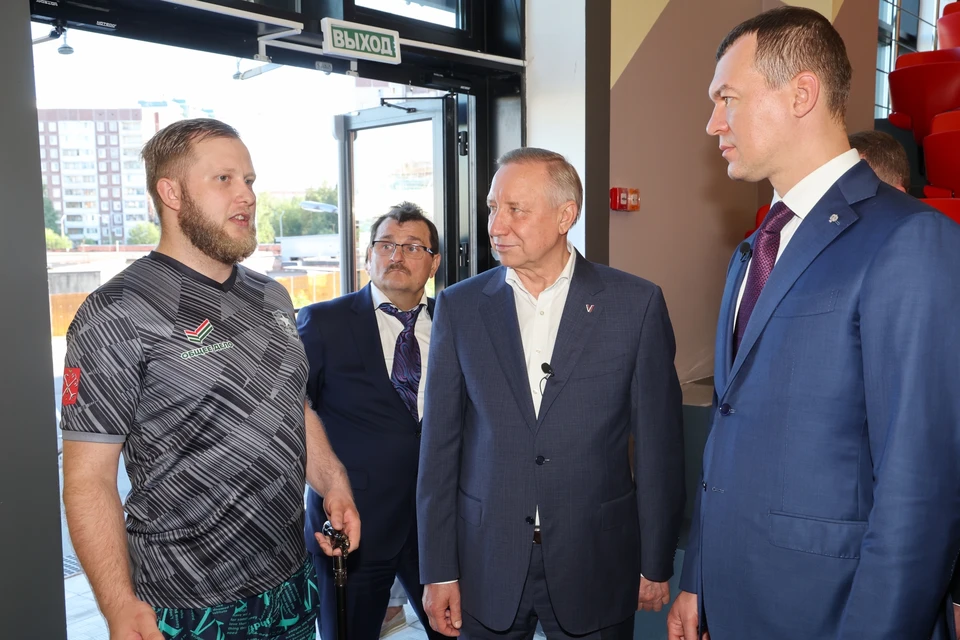 Губернатор Александр Беглов и министр спорта Михаил Дегтярев открыли в Петербурге Центр адаптивной физкультуры и спорта. Фото: пресс-служба правительства Петербурга