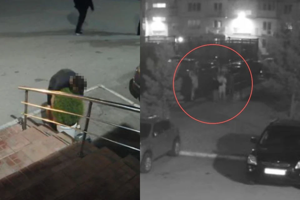 Видеозаписи передали в школу, чтобы учителя помогли опознать подростков. Кадры из видео, предоставленного местными жителями.