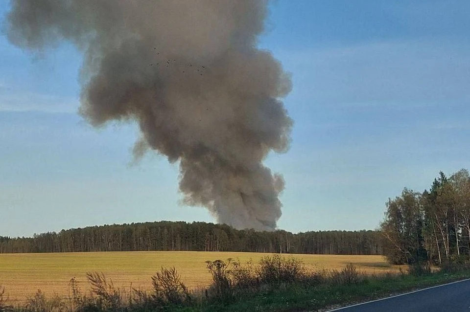 Свалка загорелась около села Скородум в Городецком районе. Фото: тг-канал "ЧП Нижний Новгород"