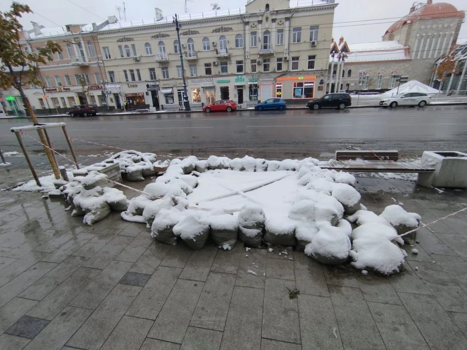 Под установку Михайловских часов - все готово. Фото мэрии Воронежа