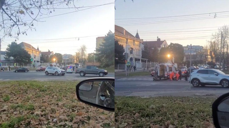 Автомобиль сбил самокатчика. Фото: соцсети