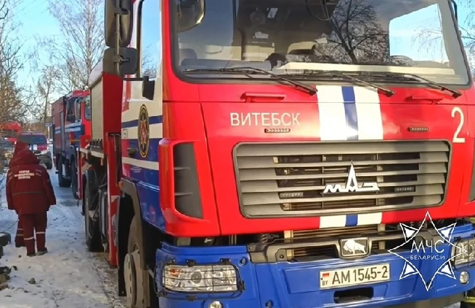 Церковь загорелась в Витебске. Фото: стоп-кадр | видео МЧС.