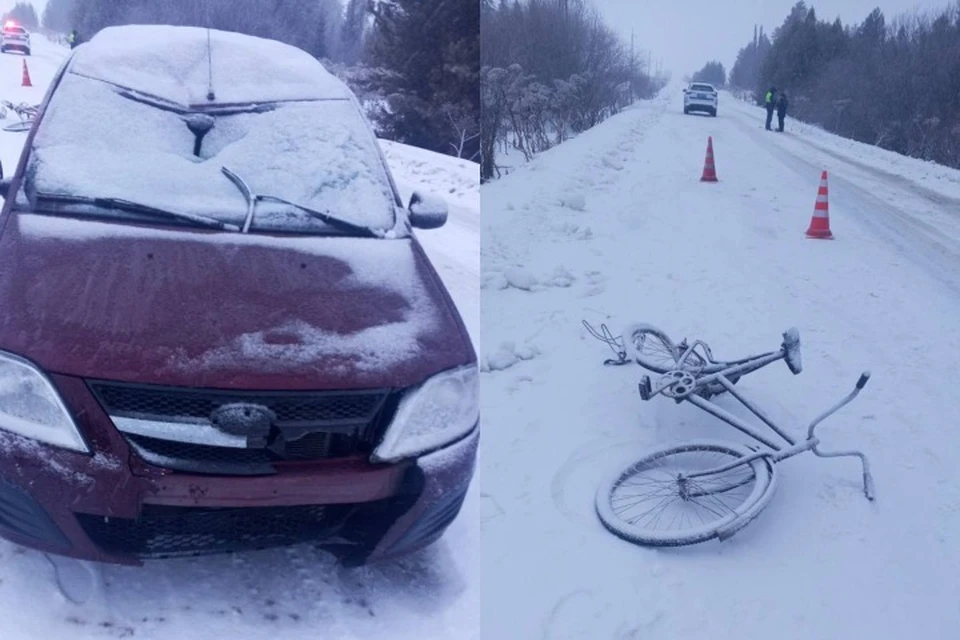 Велосипедист умер на месте аварии. Фото: Госавтоинспекция Удмуртии