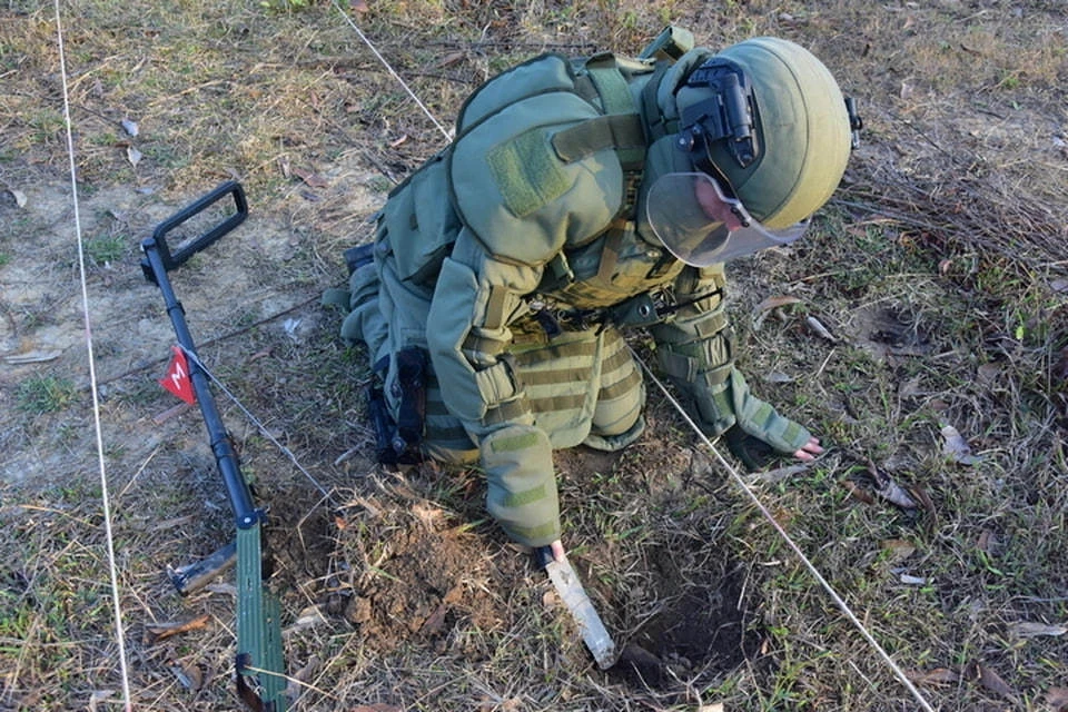 Саперы МЧС РФ за полгода обезвредили в Курской области более 1900 боеприпасов. Фото: Минобороны РФ