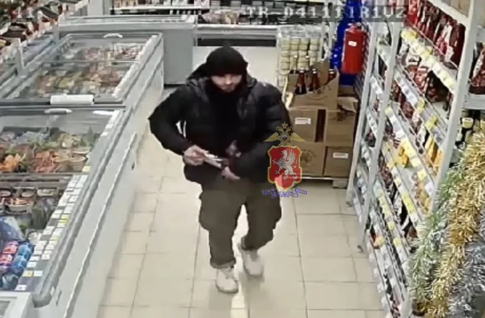 Злоумышленник попал в объектив камеры видеонаблюдения. Фото: 92.мвд.рф