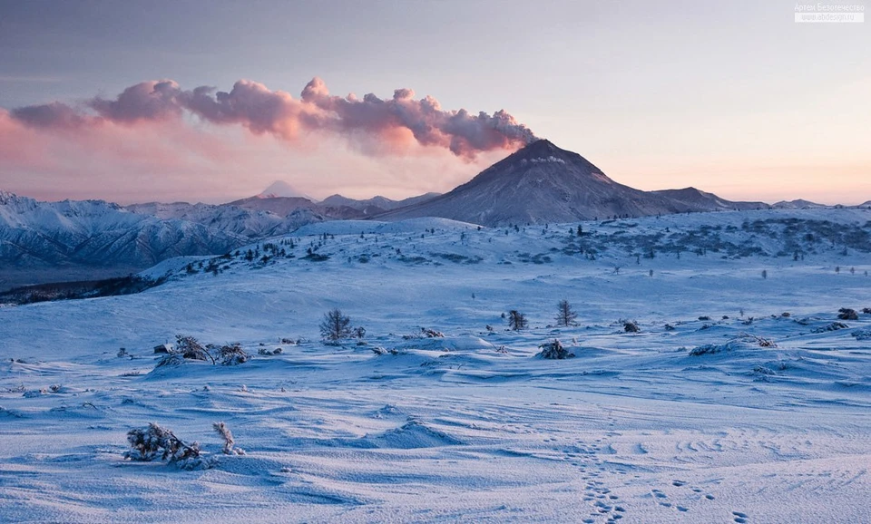 Выброс дыма и пепла вулканом Казимен в 2011 году. Фото: Артем Безотечество.