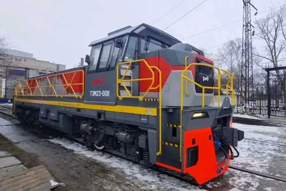 Пять новейших локомотивом ТЭМ23 поступили в депо Рязани. Машины на 100% российские. Фото: МЖД.