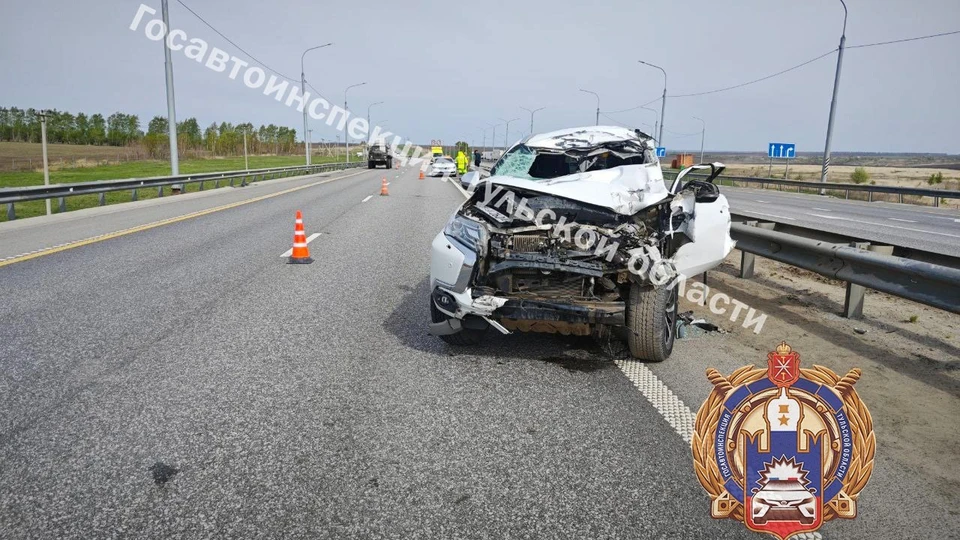 Водителя и двух пассажиров автомобиля Mitsubishi госпитализировали в больницу после ДТП в Богородицком районе.