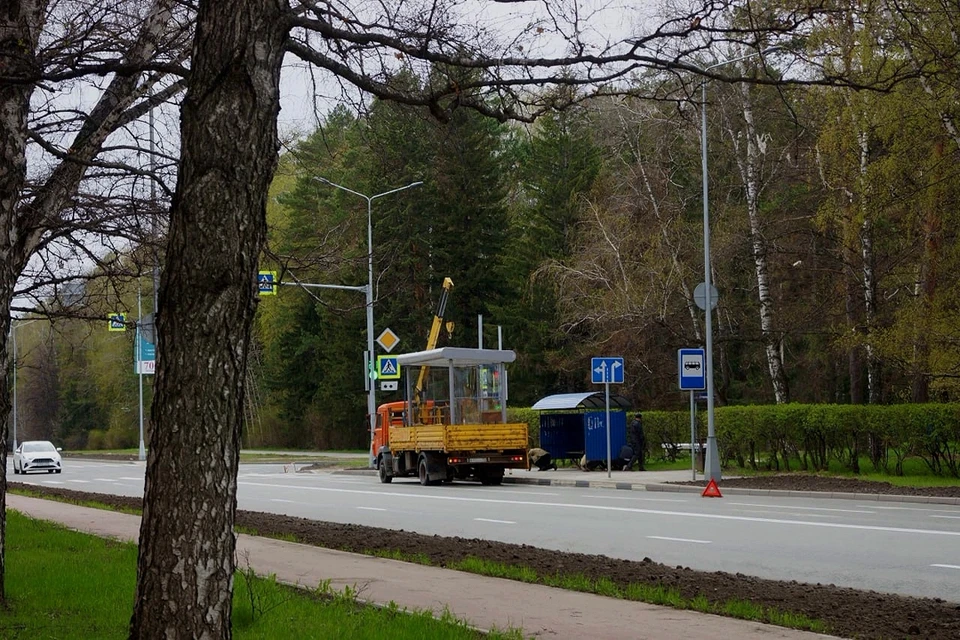 В Новосибирске полностью завершили замену остановок на Морском проспекте. Фото: мэрия Новосибирска