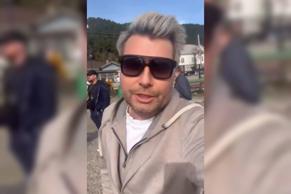 Народный артист устроил фурор на берегу Байкала. Фото: соцсети Николая Баскова.