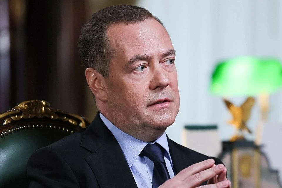 Медведев: Россия снова готова сокрушить нацистов. Фото: Екатерина Штукина/POOL/ТАСС.