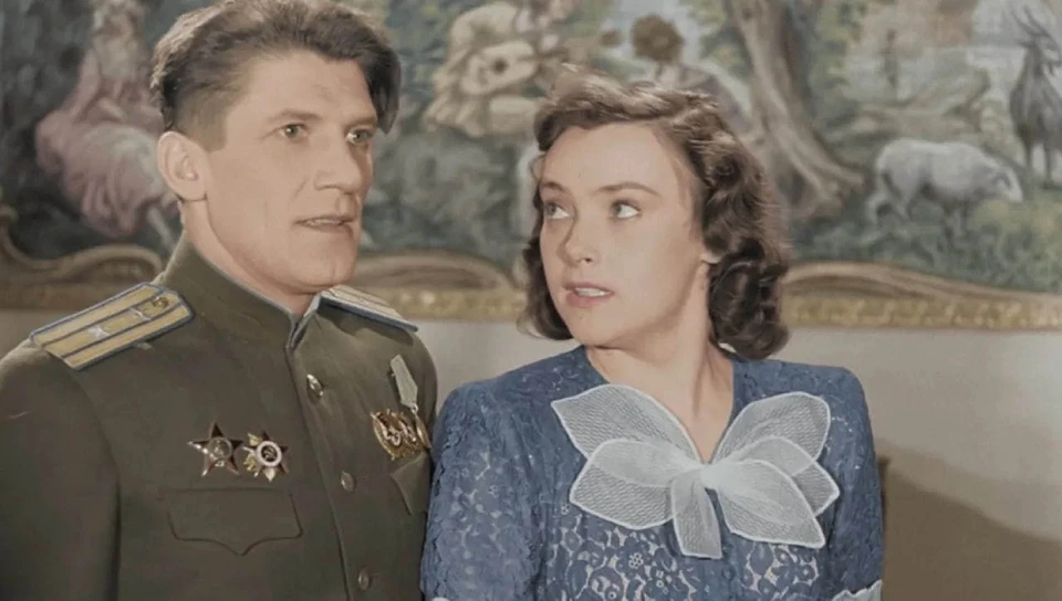 Кадр из фильма «Небесный тихоход» 1945 год реж. Семён Тимошенко