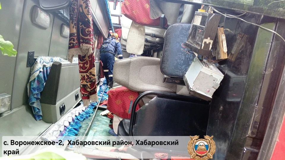 Опубликовано видео ДТП с детским автобусом в Хабаровском крае Фото: ГАИ Хабаровского края