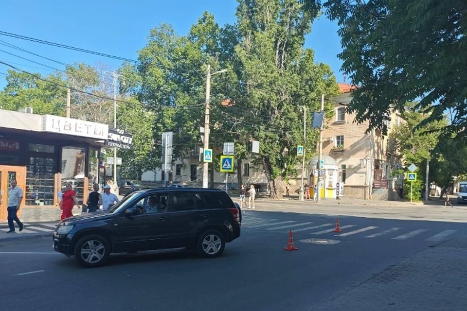 Иномарка сбила ребенка на пешеходном переходе. Фото: Полиция Севастополя/Tg