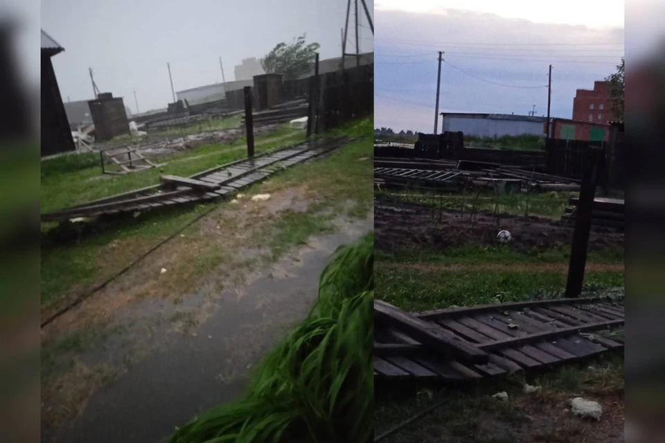 Во время урагана в Новосибирской области четыре человека получили травмы. Фото: предоставлено местными жителями