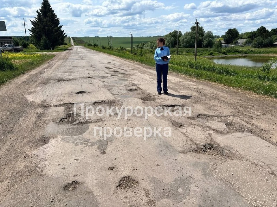 По требованию прокуратуры восстановят дорогу в Тепло-Огаревском районе Тульской области
