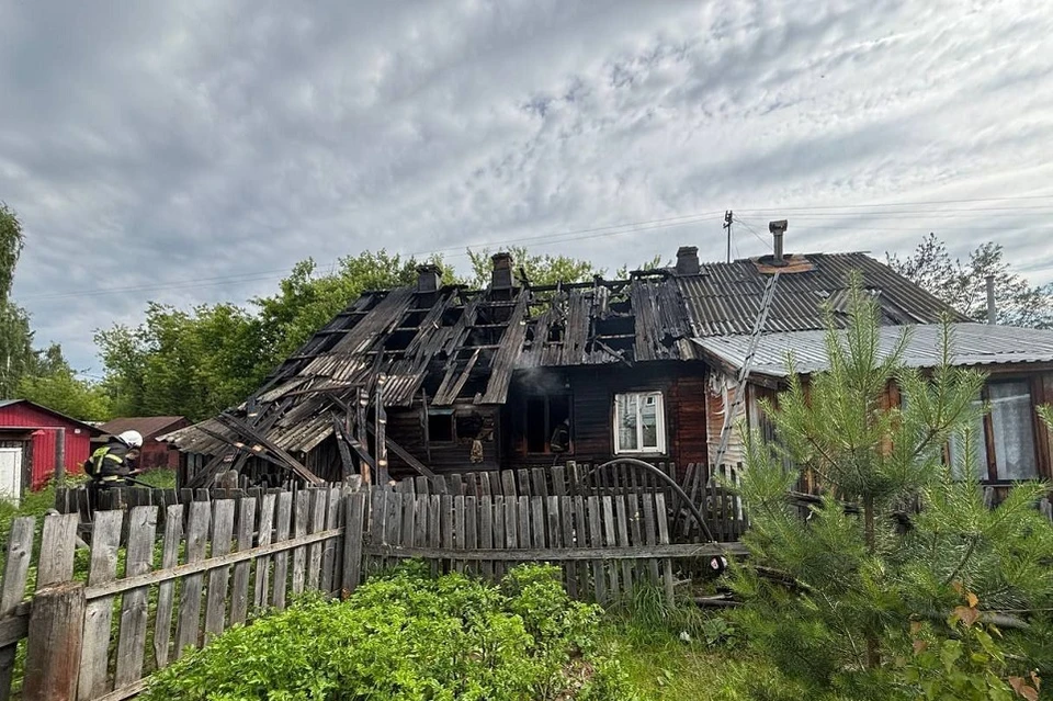 Трагедия произошла в деревне Богородская. Фото: пресс-служба ГУ МЧС по Кировской области