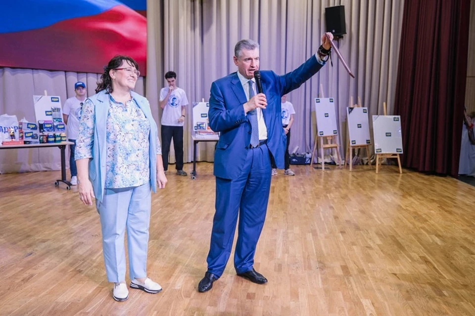 Леонид Слуцкий с рабочим визитом побывал в Мариуполе. Фото: ТГ/Кольцов