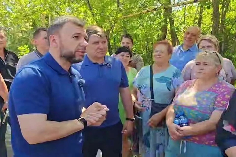 Глава ДНР встретился с жителями макеевского поселка Войково. Фото: Пушилин/ТГ