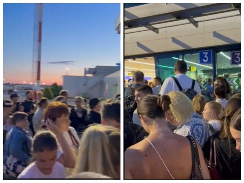 Невыносимые очереди в аэропорту Кишинёва. Фото: коллаж КП