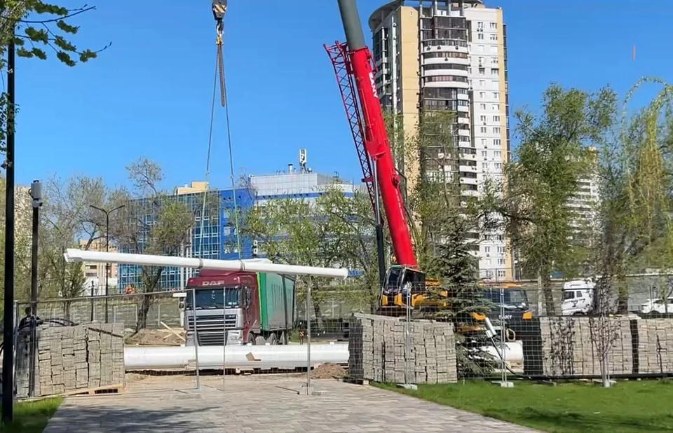 Работы в Горсаду.