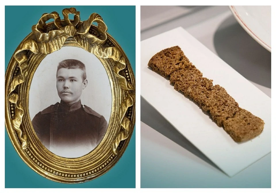 Иосиф Голубев сохранил кусочек хлеба 1918 года. Фото: социальные сети Музея истории города Минска.