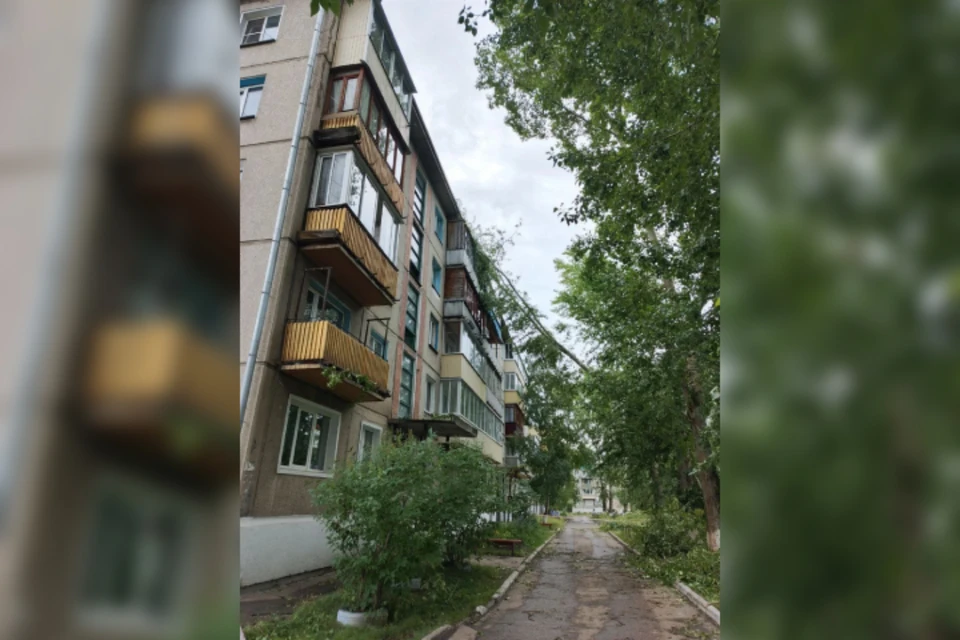 В Зиминском районе продолжают восстанавливать электричество после урагана. Фото: Татьяна Никифорова.