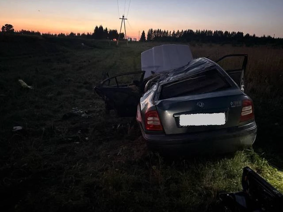 Авария произошла на трассе «Вятка». Фото: Госавтоинспекция Кировской области