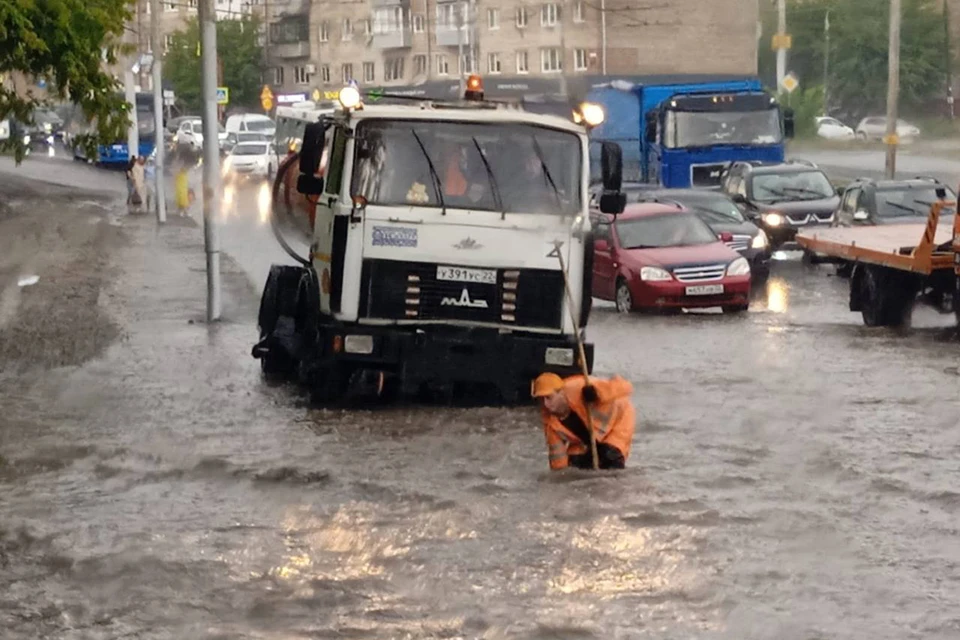 Последствия непогоды в Барнауле