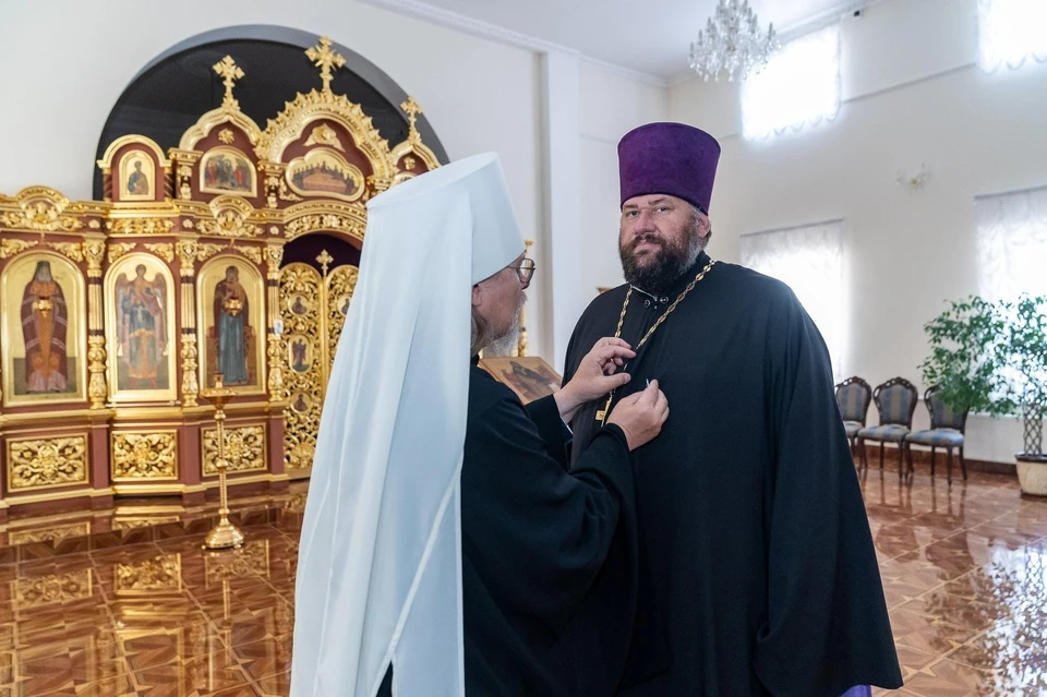 Иерей Владимир Васильев двумя годами ранее получил награду от рязанского митрополита Марка. Фото: Рязанская епархия.