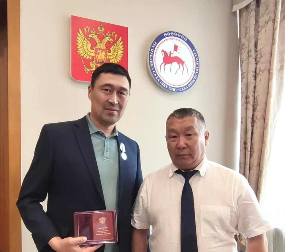 Герой из Сунтарского наслега награжден медалью «За отвагу» Фото: соц.сети Садовникова Дмитрия Дмитриевича