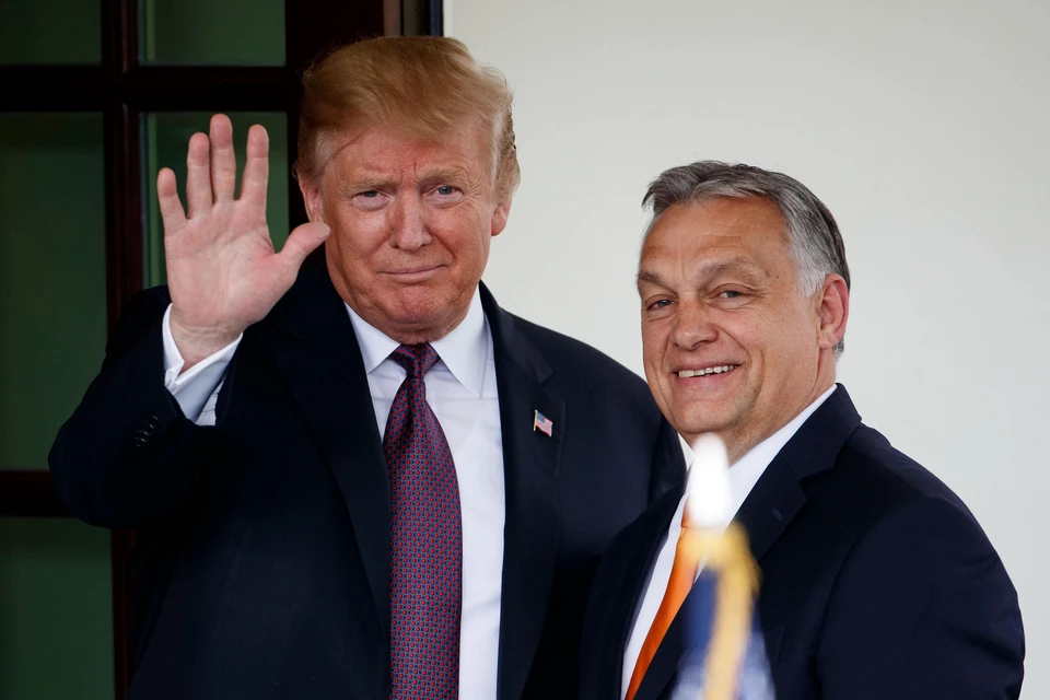 Президент США Дональд Трамп и премьер-министр Венгрии Виктор Орбан