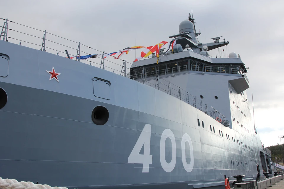 Водоизмещение корабля составляет около 9 тысяч тонн, дальность плавания — до 10 тысяч миль. Фото: пресс-служба Северного флота