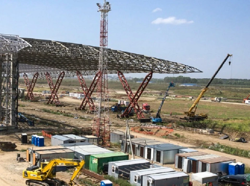 У нового терминала аэропорта в Краснодаре наметились очертания. Фото: "Аэродинамика"