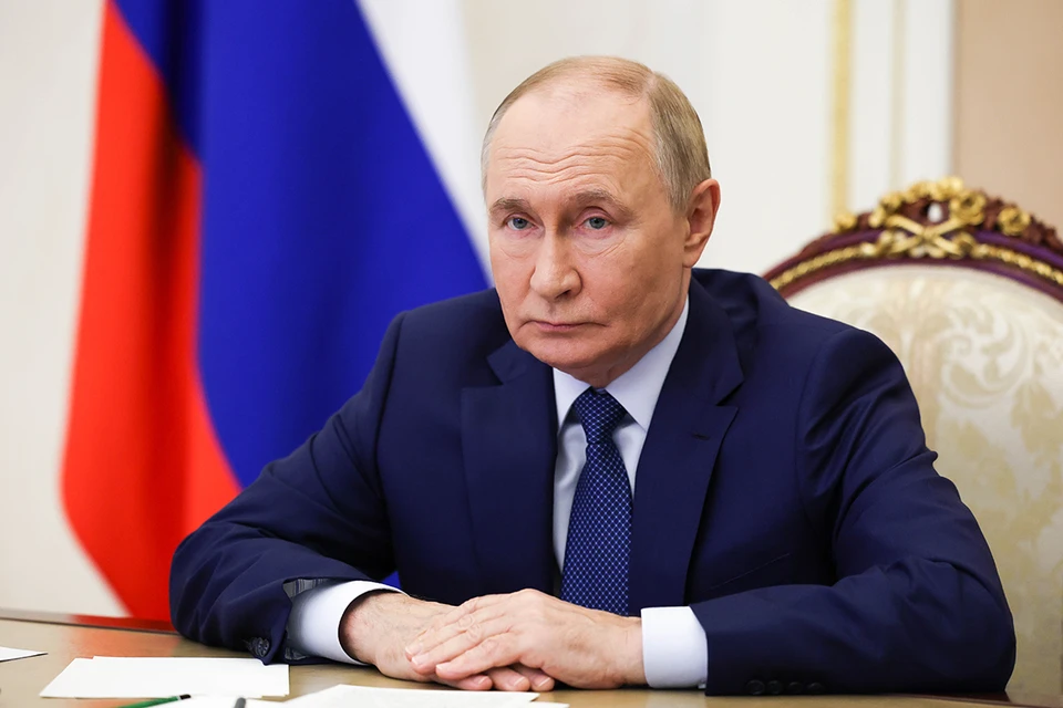 Владимир Путин заявил о создании «Санитарного щита» России. Фото: Вячеслав Прокофьев/пресс-служба президента РФ/ТАСС