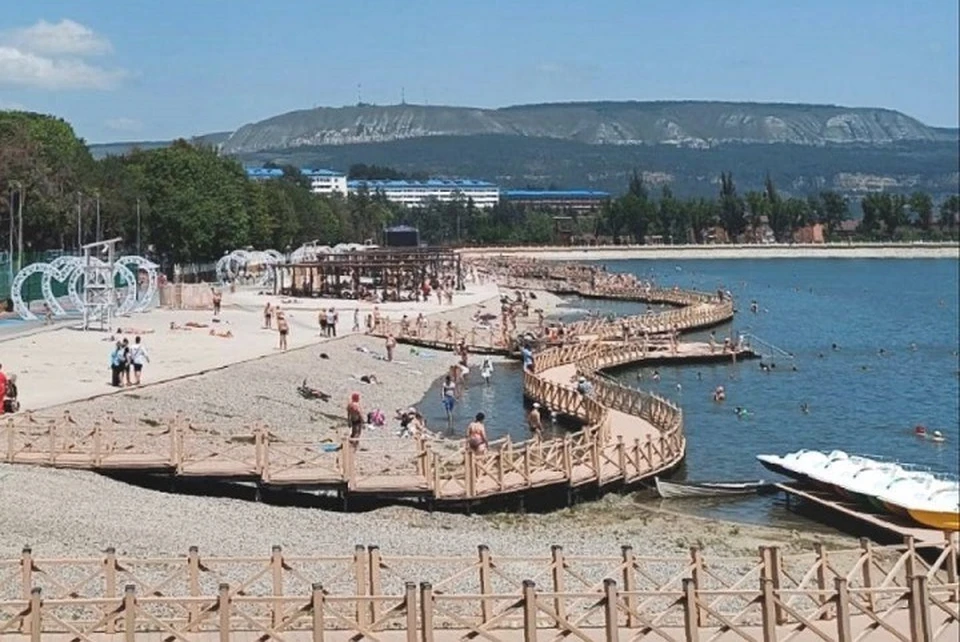 В Кисловодске начали спускать воду в Старом озере. Фото: соцсети главы города.