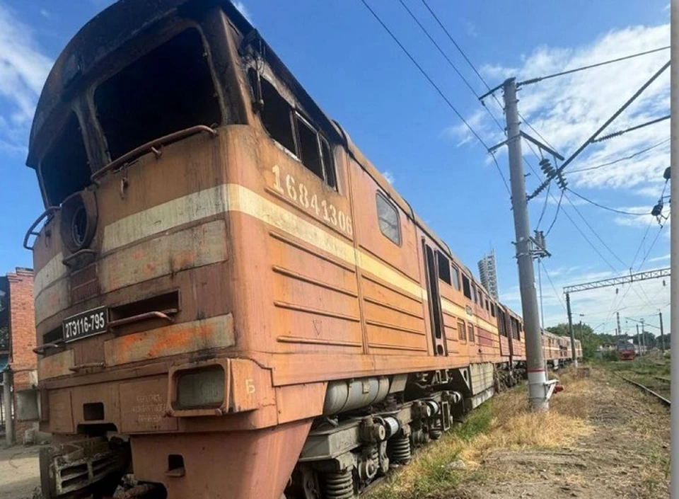 Одним из объектов стал локомотив поезда. Фото: СКРФ