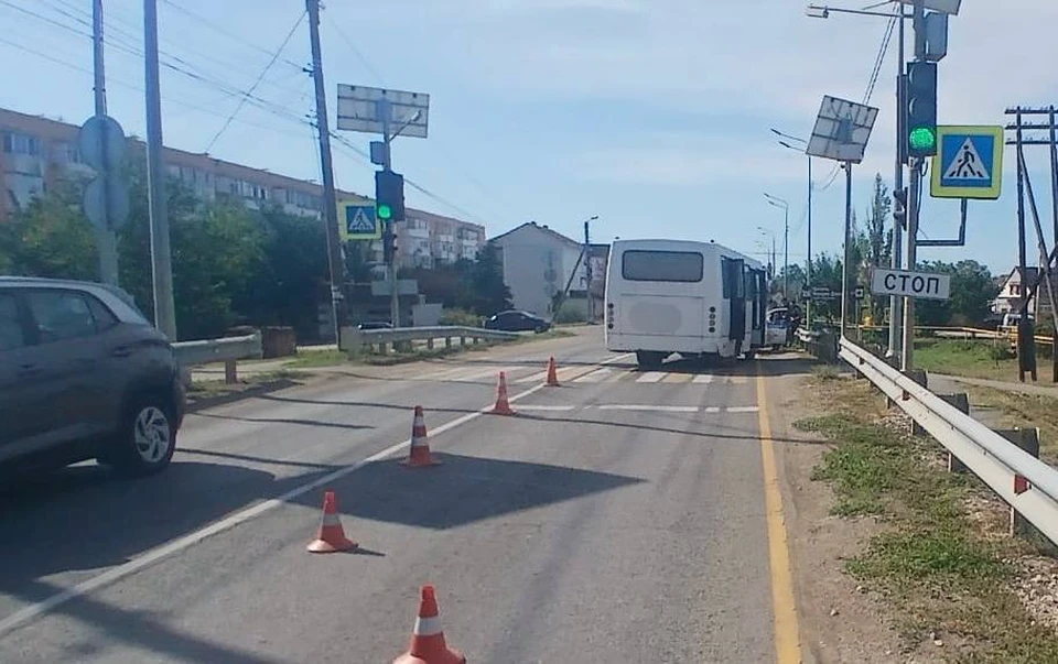 Место ДТП. Фото: УГИБДД Крыма