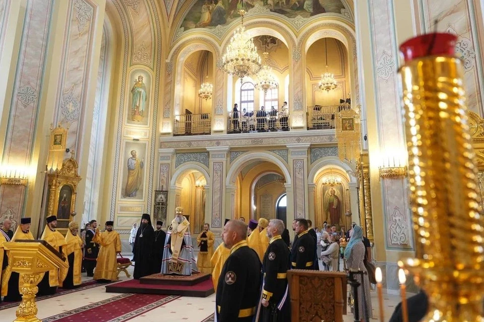 В честь Дня города в кафедральном соборе прошел молебен. Фото: тг-канал Александра Скрябина.