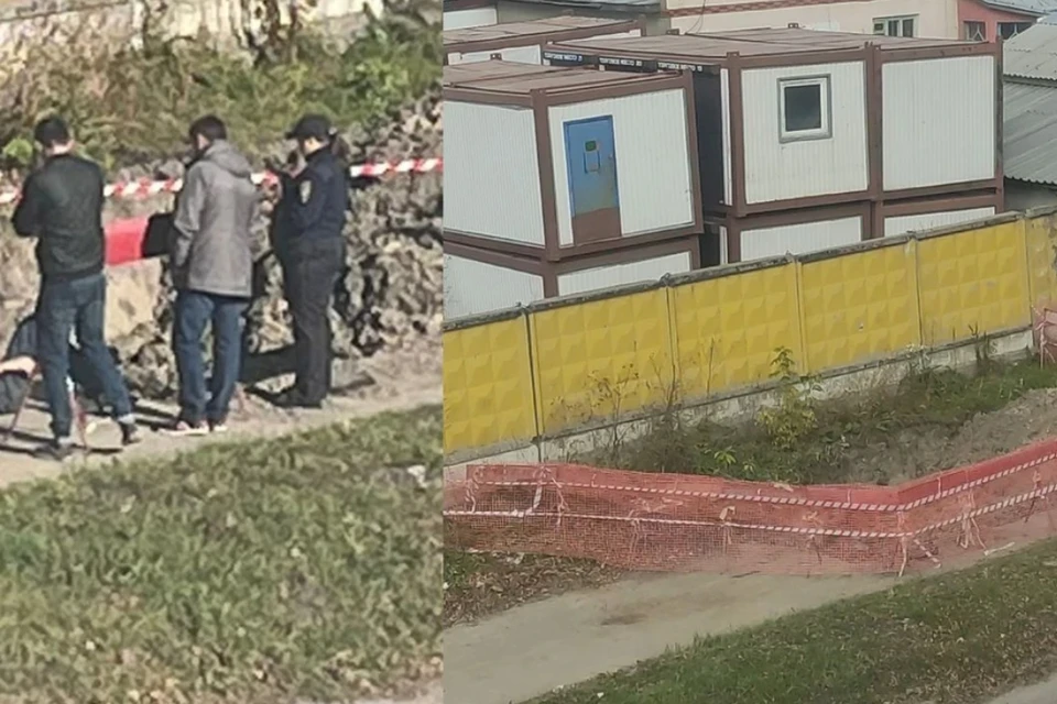 Прохожий упал в неосвещенную яму ночью, утром ее огородили. Фото: Предоставлено местными жителями