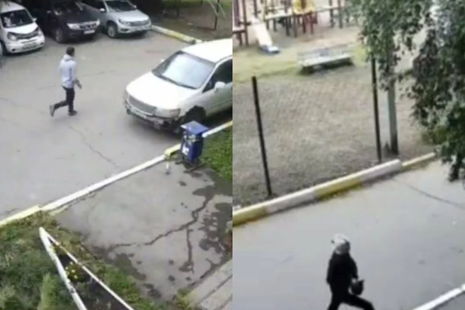 Мужчина устанавливается. Фото: кадры с камер видеонаблюдения.